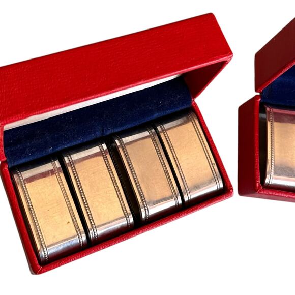 Vintage Worcester Pewter Napkin Rings Bands - Picture 2 of 7